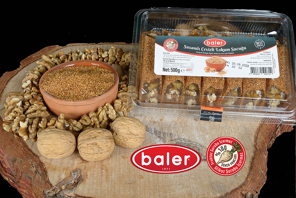 Susamlı Cevizli Lokum Sucuğu 500gr